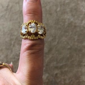18K GEP Cubic Zirconia Ring
